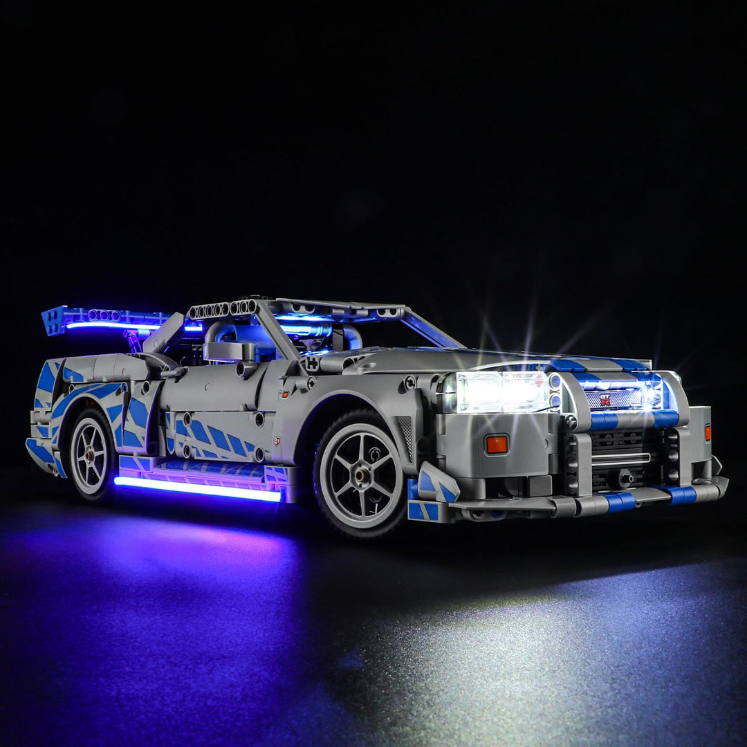 GEAMENT LED Licht-Set Kompatibel mit Lego 2 Fast 2 Furious Nissan Skyline GT-R (R34) Flitzer (Car) T