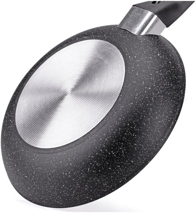 Moneta Formidabile Stone Set mit 3 Antihaft-Pfannen, 20-24-28 cm, auch für Induktion, 100% Made in I