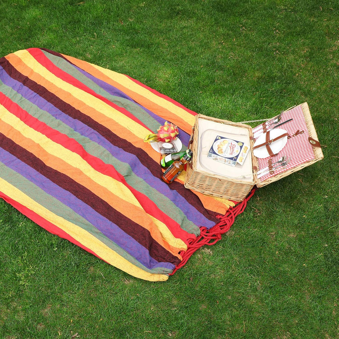 SONGMICS Hängematte Mehrpersonen 210 x 150 cm, TÜV Rheinland, Belastbarkeit bis 300 kg, für Outdoor