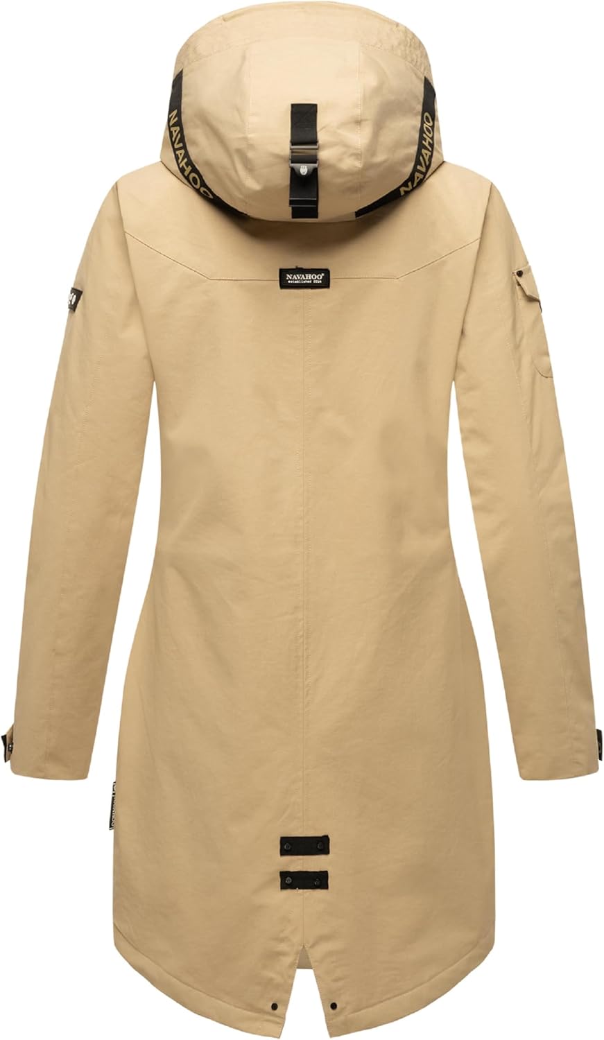 Navahoo Damen Übergangsjacke leichte Jacke mit Kapuze Pfefferschote XS-3XL XS Beige, XS Beige