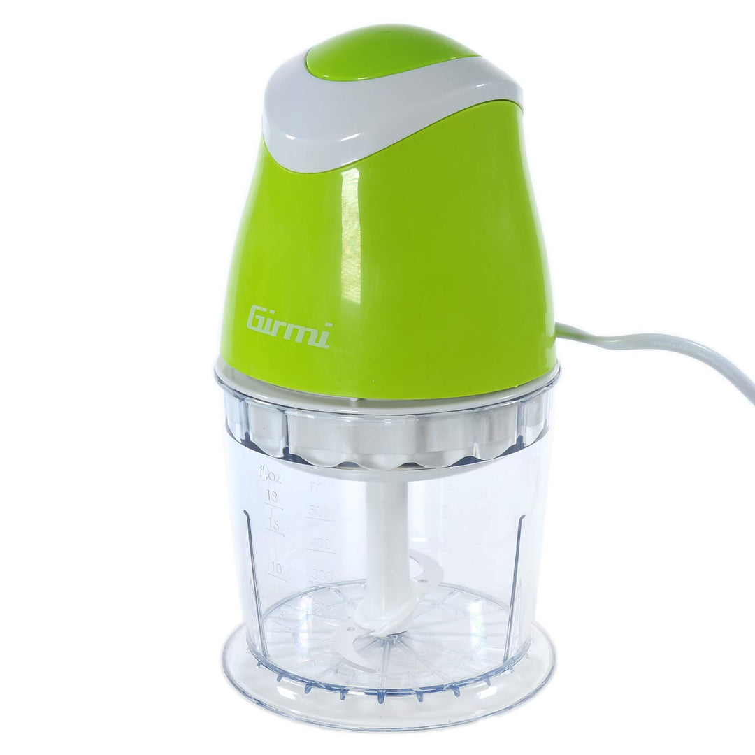 Girmi TR01 Zerkleinerer, 350 W, Klingen aus Edelstahl, Betrieb Pulse, 500 ml, Grün, Grün