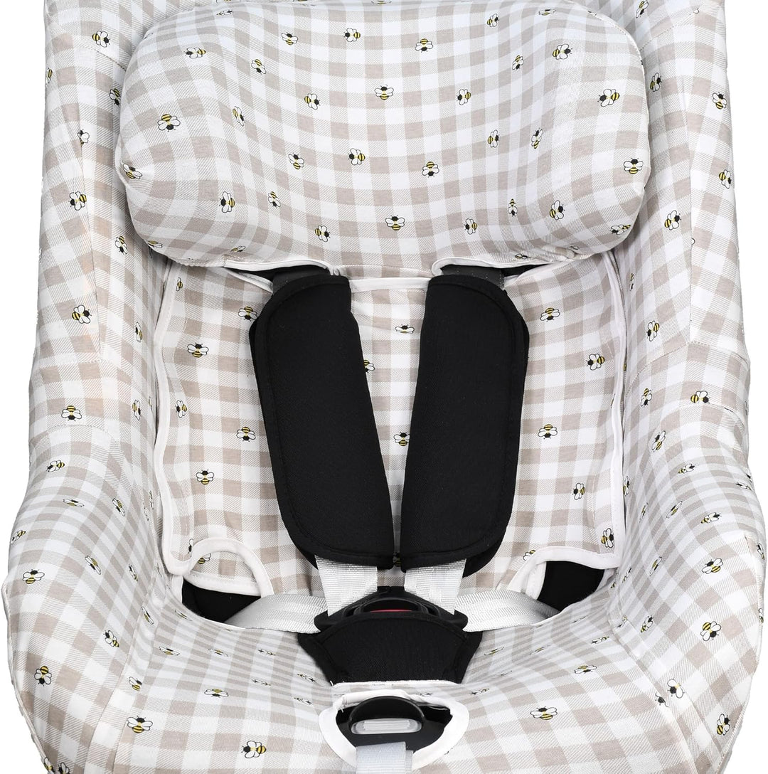 JYOKO KIDS Bezug für Autositz kompatibel mit Maxi Cosi (Picnic Vichy, Maxi Cosi Mica Eco I-Size)