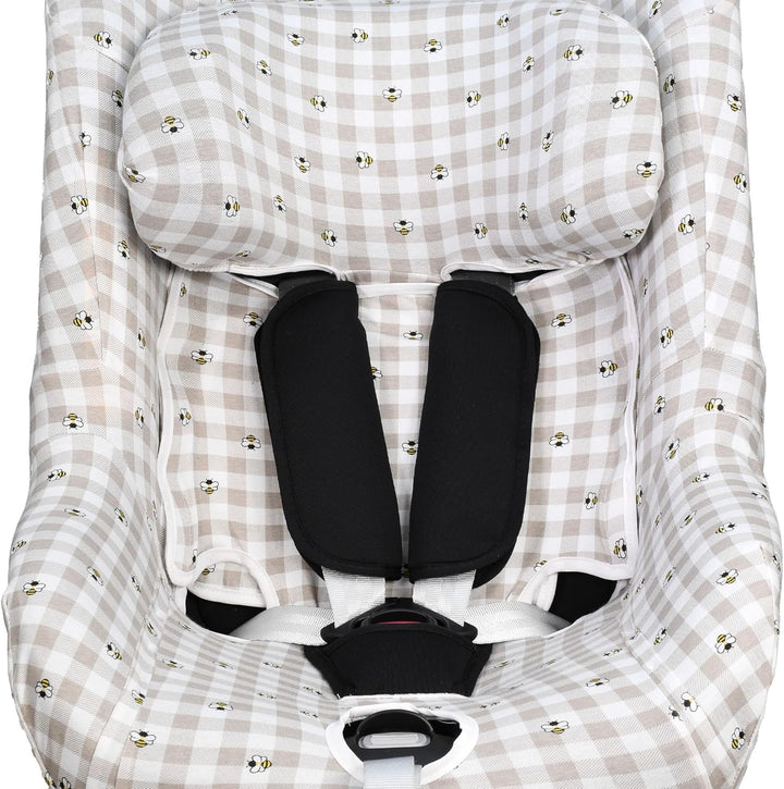 JYOKO KIDS Bezug für Autositz kompatibel mit Maxi Cosi (Picnic Vichy, Maxi Cosi Mica Eco I-Size)