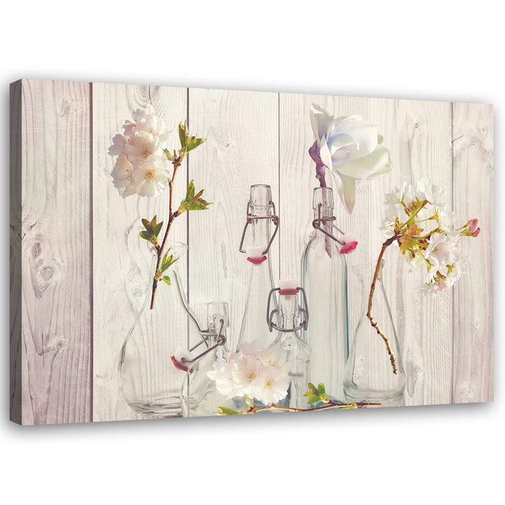 Feeby Vlies Leinwandbild Rustikaler Stil 100x70 cm Wanddeko Design Kunstdruck Zimmerdeko Bilderwand