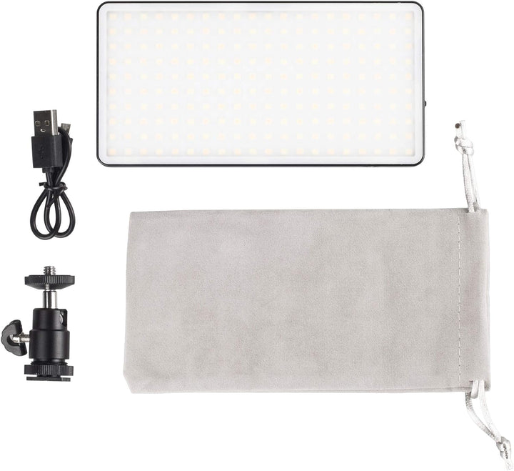 ayex LED USB-Videolicht AX-M-200AI, Fotografie-Fülllicht, LED Soft-Light für Portraits - Dimmbar, 36