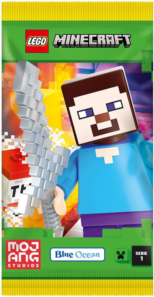 Bundle mit LEGO Minecraft Serie 1 Trading Cards - 1 Starter + 10 Booster + Exklusive Collect-it Hüll