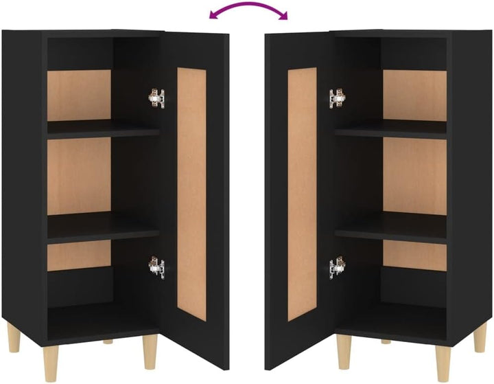 WIFESE Sideboard Schwarz 34,5x34x90 cm Highboard Schrank Klein Kommode Kommoden & Sideboards Flur Ko