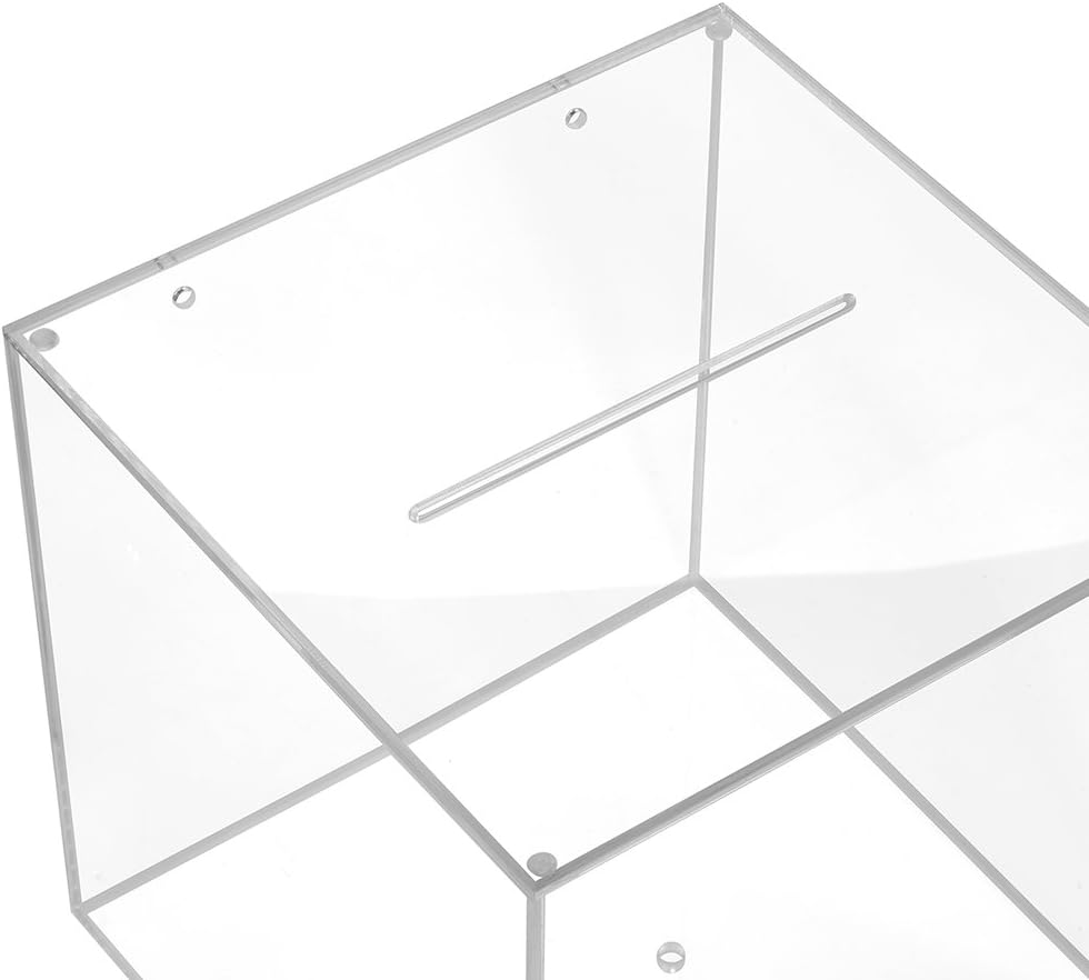 Losbox aus Acrylglas in 200x200x200mm - Zeigis® / Spendenbox/Aktionsbox/Gewinnspielbox/transparent/d