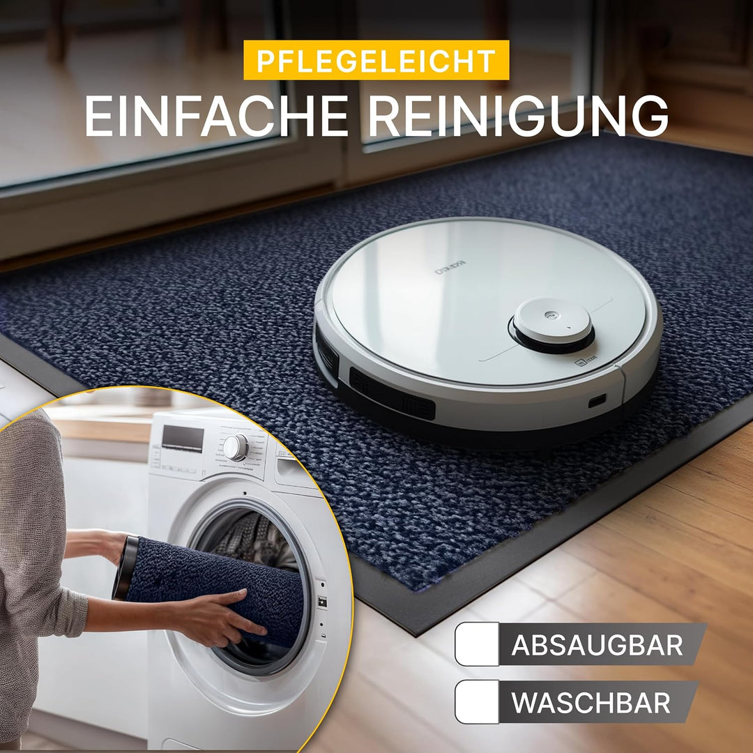 Entrando Schmutzfangmatte - für innen und aussen, wetterfest, waschbar, rutschfest - ideal für Flur,