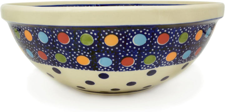 Bunzlauer Salatschale 24 cm (Dekor Konfetti), Dekor Konfetti