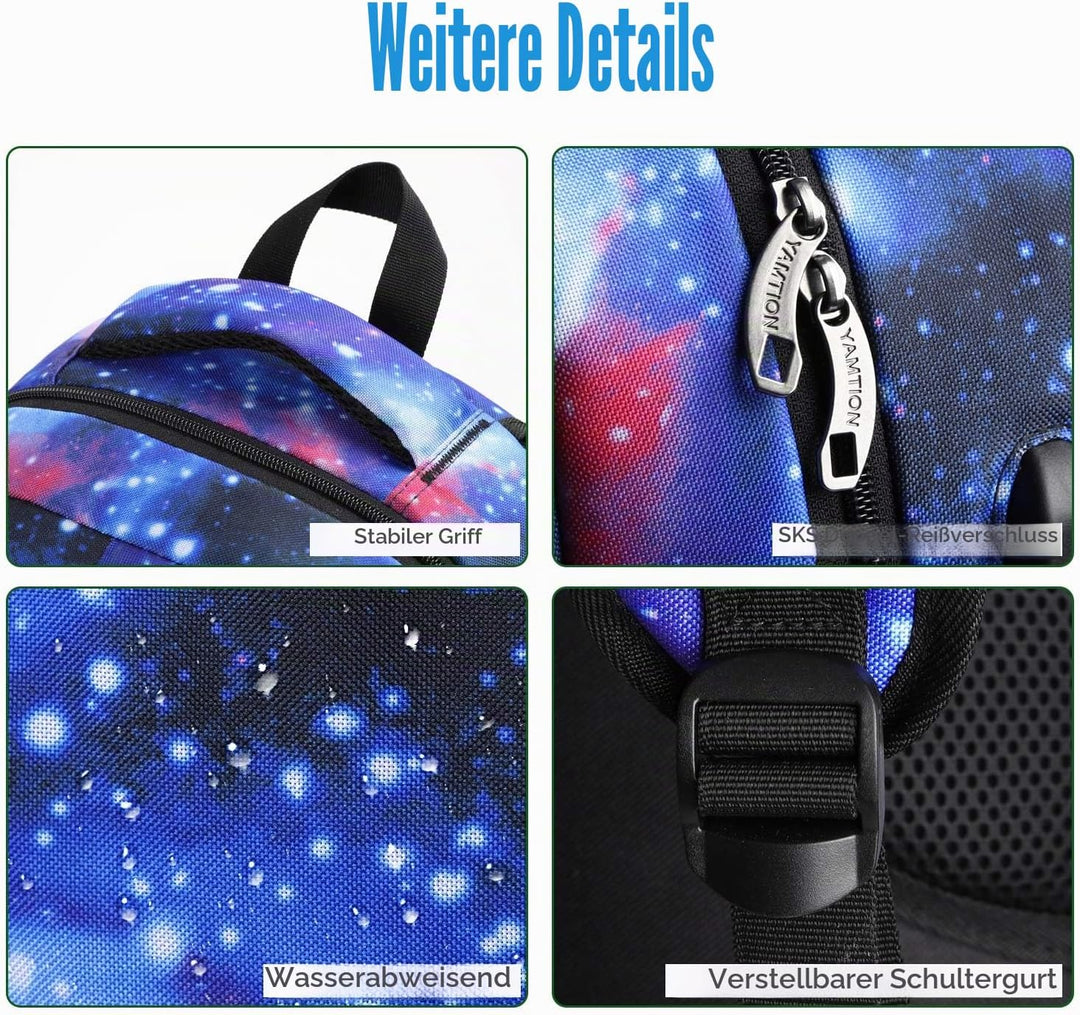 YAMTION Schulrucksack Mädchen Teenager,Schulrazen Teenager Schultasche Jungen Teenager mit 15.6 Zoll