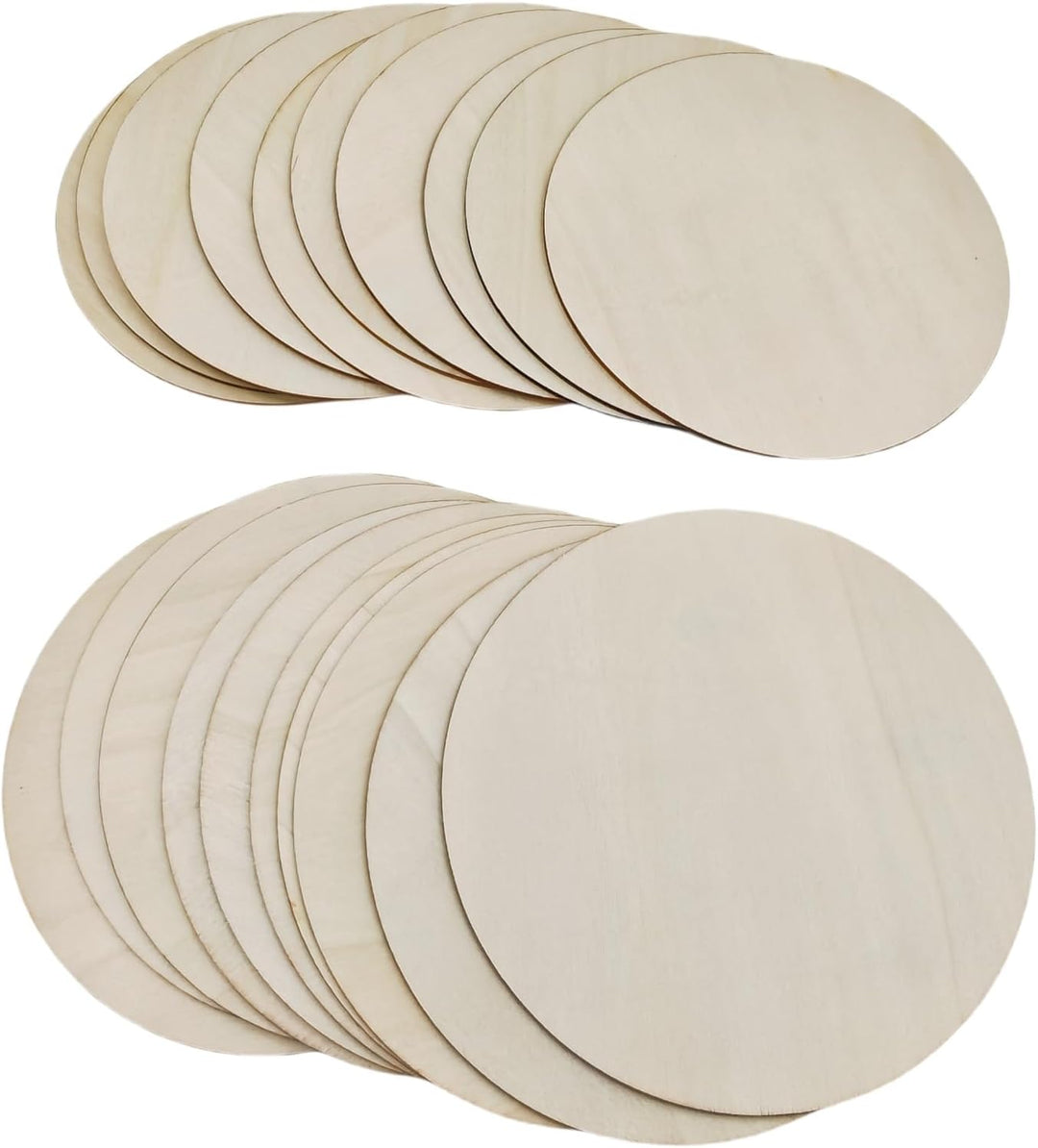Runde Holzscheiben, 20 cm, unlackiert, zum Basteln, Malen, Heimdekoration, 20 Stück, 20 cm