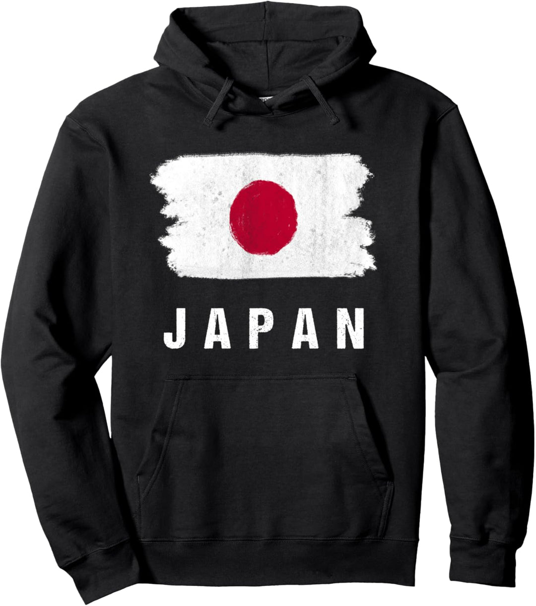 Gemalte Japan Fahne / Japanische Flagge Fan Geschenk Pullover Hoodie