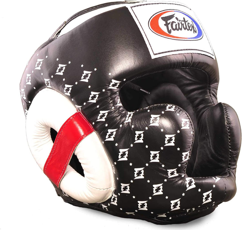 Fairtex Kopfschutz Spuer Sparring HG10 schwarz / weiss M, schwarz / weiss M