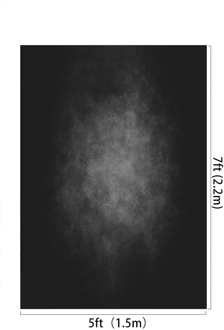 Kate Hintergrund Fotostudio Grau 1,5x2,2m Backdrop Schwarzer Hintergrund Retro Feste Schwarze Fotohi