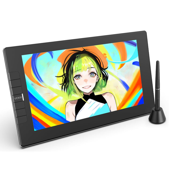Grafiktablett mit Display • VEIKK VK1200 1,6 Zoll Zeichentablett mit Display • 6 Shortcut-Tasten und