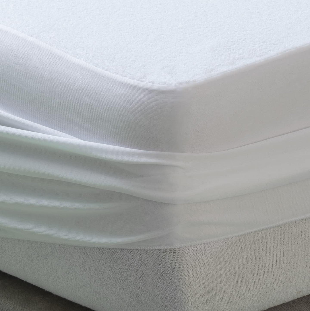 Tural Matratzenschoner Wasserdicht Aloe Vera | Spannbettlaken Passform | Frottee Baumwolle Weiss | 8