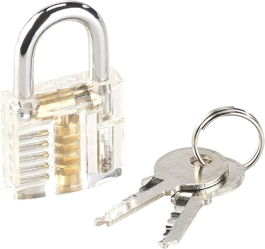 AGT Dietrich Set: Set aus Lockpicking-Tool mit Übungsschloss (Dietrich mit Übungsschloss, Schloss, V