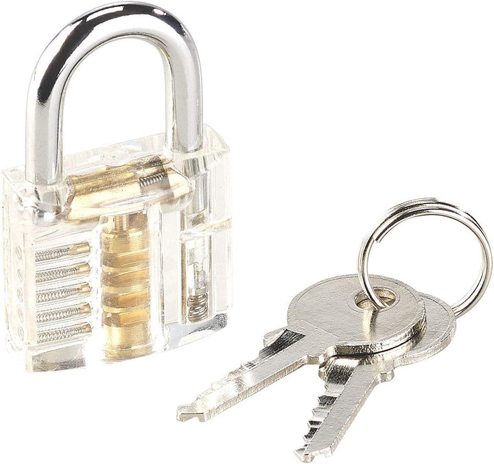 AGT Dietrich Set: Set aus Lockpicking-Tool mit Übungsschloss (Dietrich mit Übungsschloss, Schloss, V