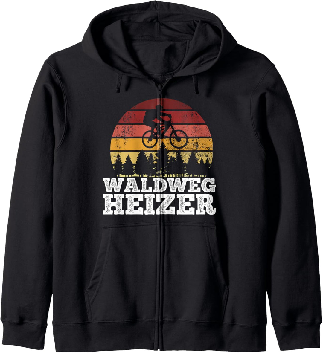 Waldweg Heizer Mountainbiker Downhill Vintage Kapuzenjacke