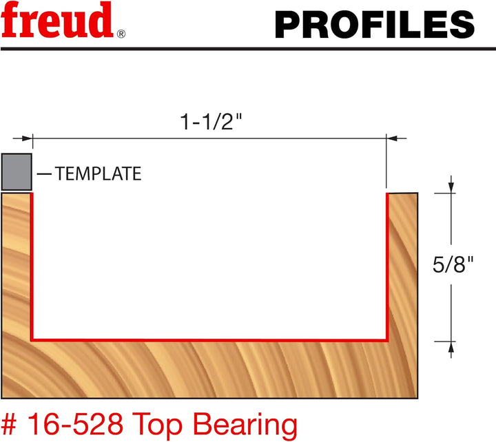 Freud 16-528: 3,8 cm (Durchmesser) Einsteck-Bit mit 1,27 cm Schaft, 6,4 cm Gesamtlänge einheitsgröss