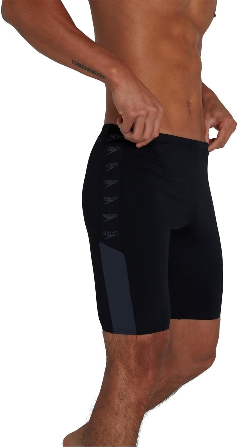 Speedo Herren Boom Logo Splice Badehose 1 Schwarz/Oxid Grau, 1 Schwarz/Oxid Grau