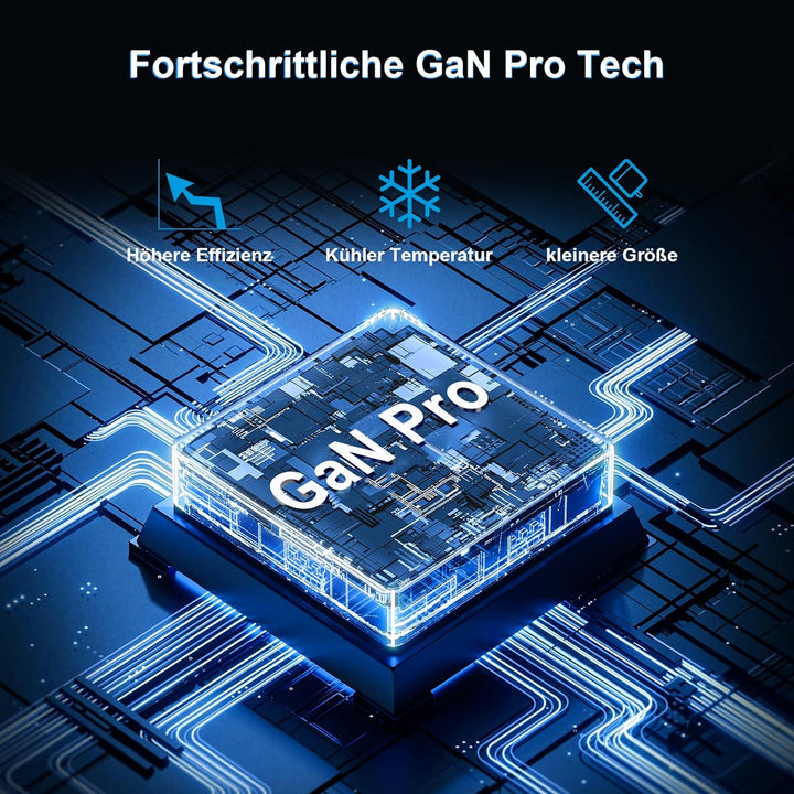 PowerLot 60W USB C Ladegerät mit GaN Tech PD 3.0 Netzteil, Schnellladegerät Kompatibel mit MacBook P