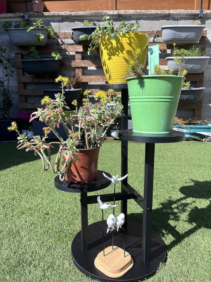 Pflanzenständer, 3 Etagen Blumenständer Innen, Blumenhocker Ecke, Blumentopfständer Metall, Pflanzen