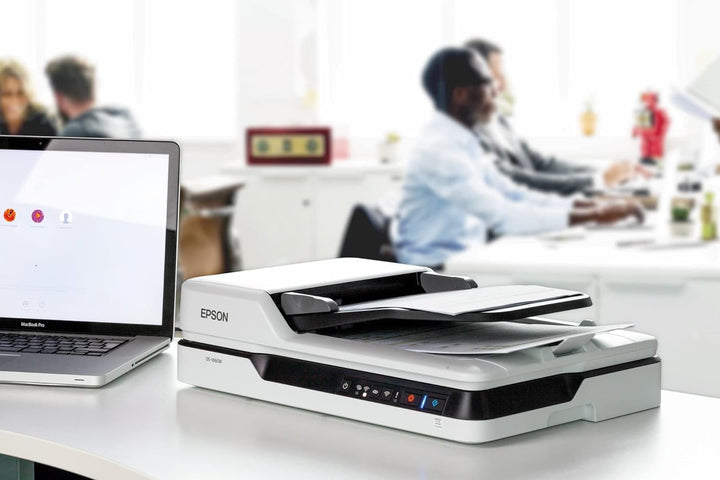 Epson WorkForce DS-1660W DIN A4 Dokumentenscanner (Scanner, kleine Standfläche, Dokumenteneinzug, Du