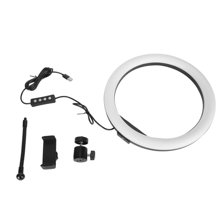 Selfie-Ringlicht, 1/4 Zoll Gewinde, 162 LED-Kameralicht, dimmbares Ringlicht mit Ständer für Videoau