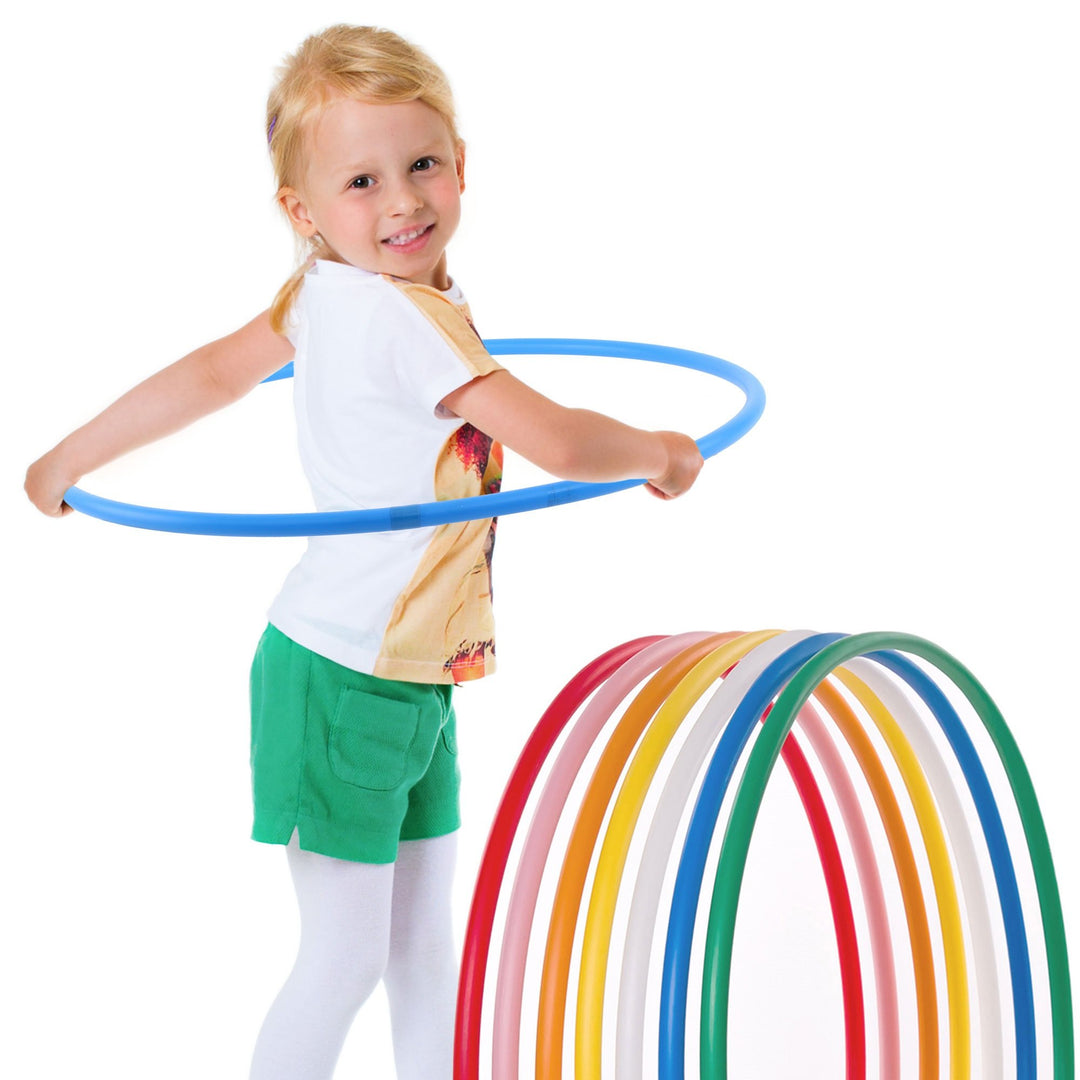 HOOPOMANIA Kinder Hula Hoop Reifen einfarbig [Ø60cm - Ø80cm] Hula Hoop für Kinder bunt Blau Ø70cm, B