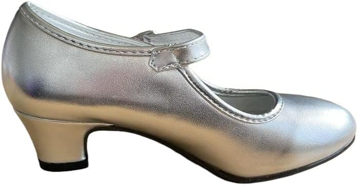 La Senorita Spanische Flamenco Schuhe 24 EU Silber, 24 EU Silber