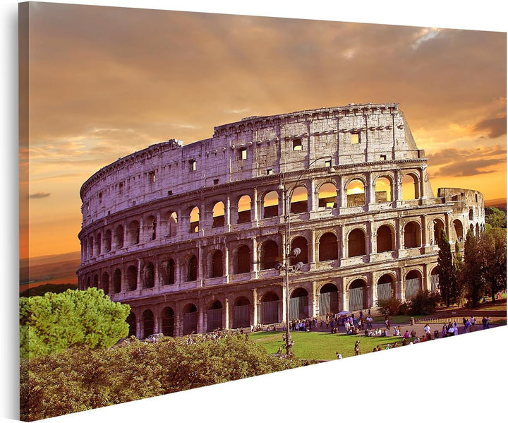islandburner Bild auf Leinwand Colosseum In Rom Italien Kollosseum Bilder Wandbilder Poster Leinwand
