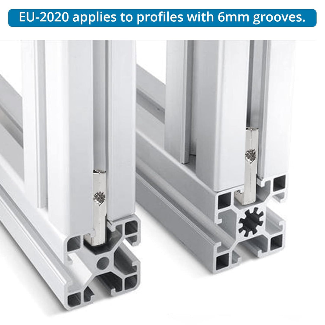 AUTOUTLET 20x T Slot T-Nut Innenwinkel, Aluminium Profil 2020 Nut 6 M4 Aussenwinkel Zinklegierung Kl