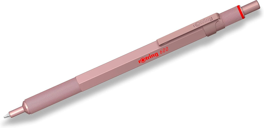 rOtring 600 Kugelschreiber | mittlere Spitze | Schwarze Tinte | Roségold Schaft | nachfüllbar, 1 Stü