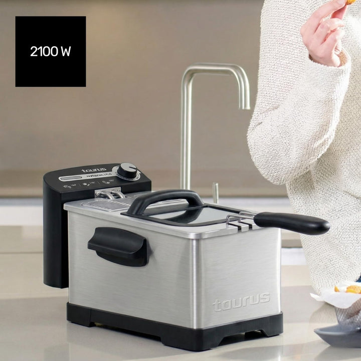 Taurus - Profi-Fritteuse | Ölfilter | 3 l | 2100 W | Ölfritteuse | Gastro | Professionell | Öl 3L|Mi