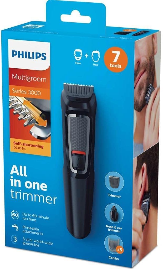 Philips Multigroom Series 3000 7-in-1, für Gesicht, Haare und Körper mit DualCut-Technologie (Modell