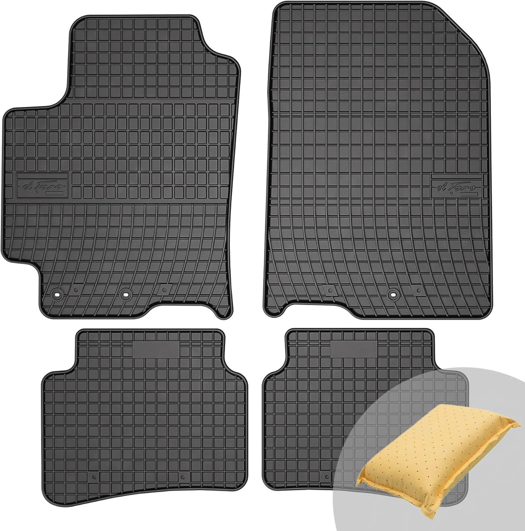 FROGUM EL Toro Gummimatten Ganzjähriges-Set von Autofussmatte Auto Fussmatten für Kia Rio IV 2017-20