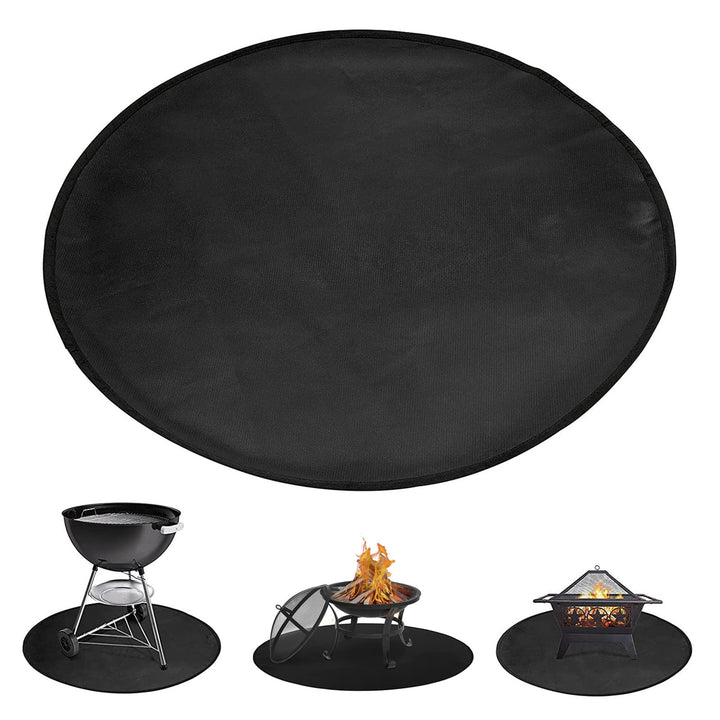 Feuerschale Matte Feuerstelle Unterlage 3 Schicht Grosse Schwarz Runden Feuerstellenmatte Grillmatte