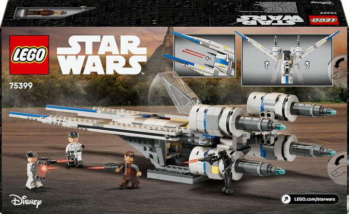 LEGO Star Wars 75399 Rebel U-Wing Starfighter - Spielzeug mit Schwenkflügelfunktion & 3 Minifiguren