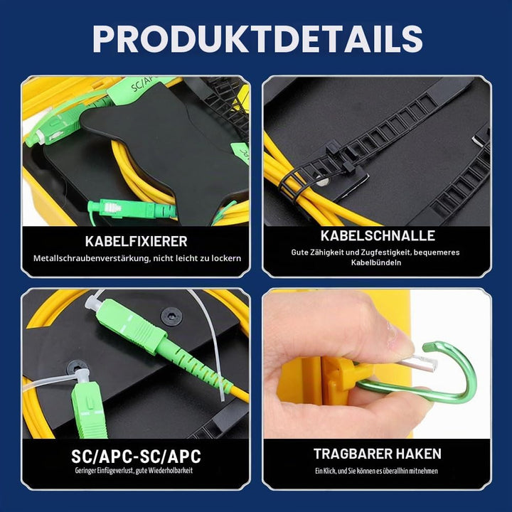 Uadme Glasfaserkabel, OTDR Launch Cable Box, Glasfaser-Kabel SC/APC auf SC/APC Simplex Singlemode 9/