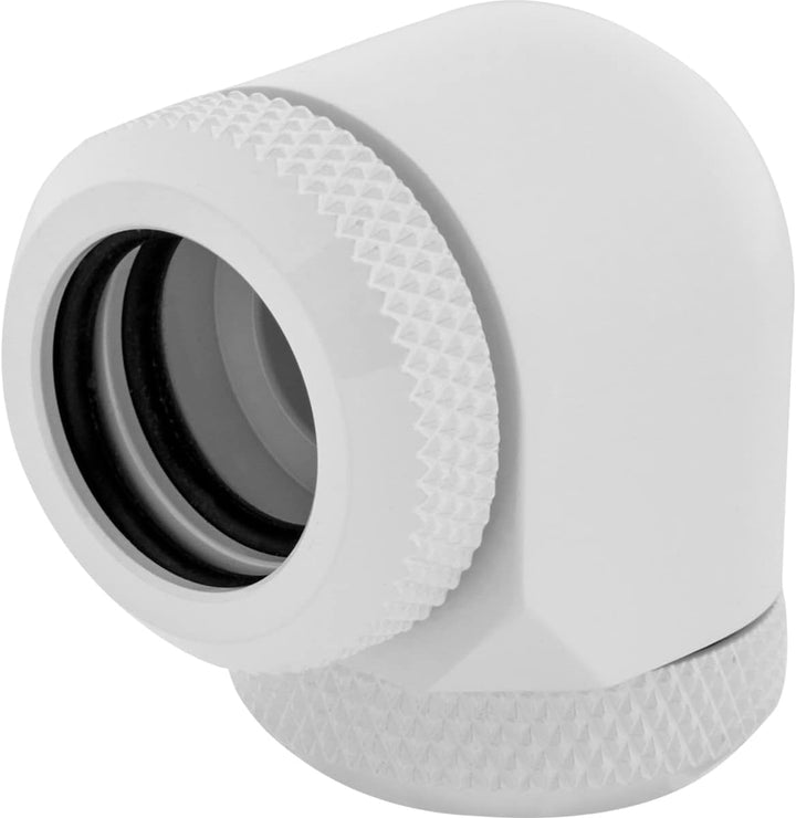 Corsair Hydro X Series, XF Hardline, 90 Degree Anschluss mit AD 14 mm, Doppelpack, Weiss, One Size 1