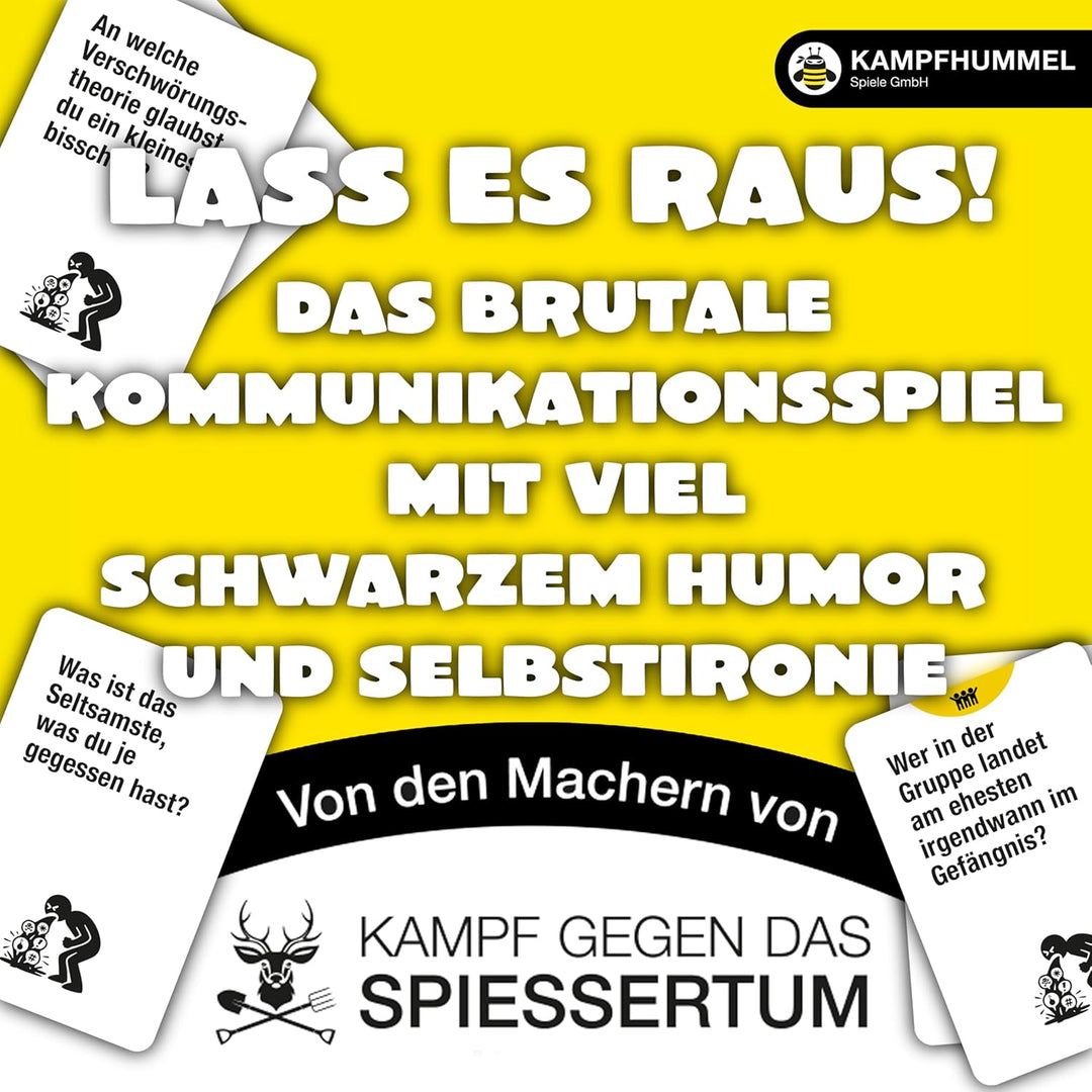 Kampf gegen das Spiessertum LASS ES RAUS! – Das brutale Kommunikationsspiel | Kennenlernspiel für Pa