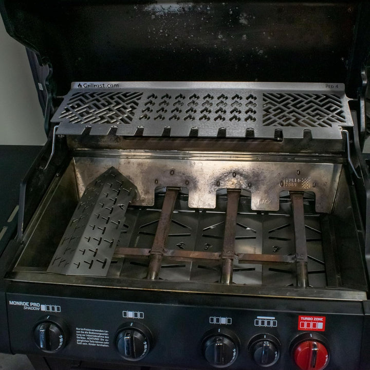 Grillrost.com Das Original Edelstahl Warmhalterost Enders Monroe Pro 4 - Multistation grillt 9 Keule