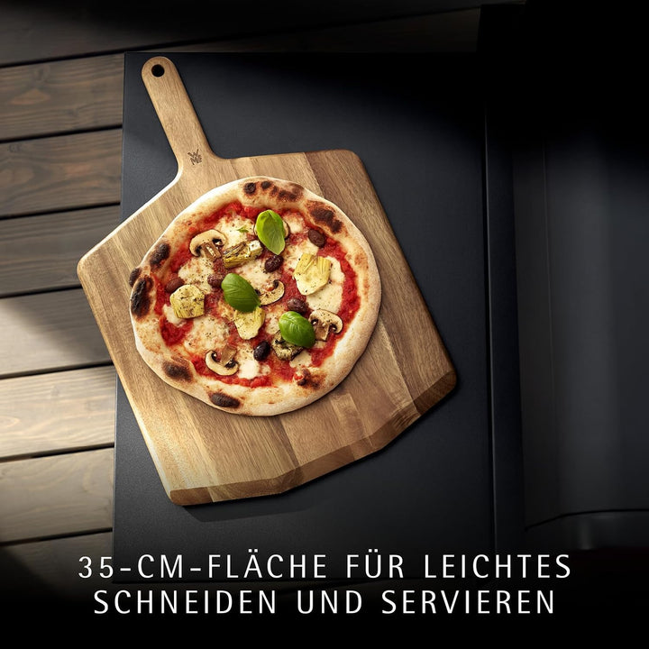 WMF Pizzaiolo Pro Akazien-Schneidebrett, extra grosses Pizzabrett 55×36,5×1,8 cm, für grosse selbstg