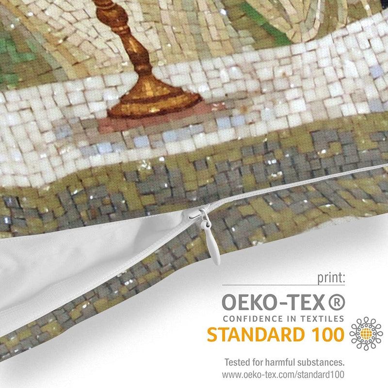VOID Abendmahl Jesus Kissenbezug 80x80 Kissenhülle Polyester Zierkissen Couchkissen Ostern Osterdeko