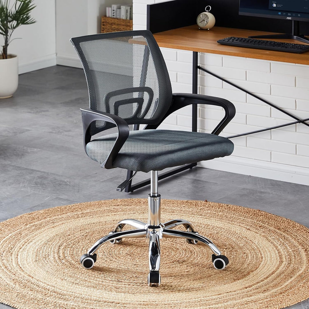 TUKAILAI Bürostuhl Ergonomisch, Schreibtischstuhl aus Netzstoff, Chefsessel mit Lendenwirbelstütze,