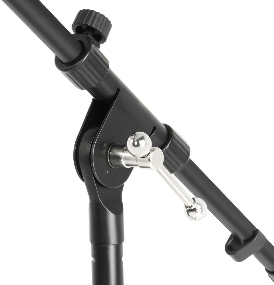 2 x ADAM HALL Profi Mikrofonständer Mikrofonstativ S5B mit Galgen/Schwenkarm, Höhe 94-160 cm, Schwar