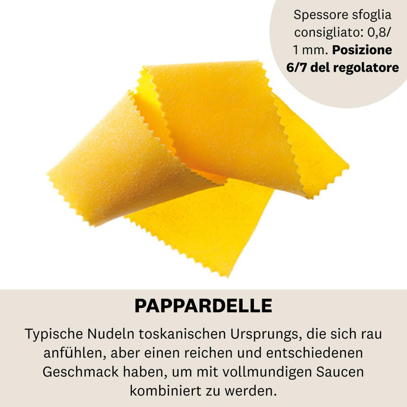 Marcato Zubehörteil für Atlas 150, Stahl, Edelstahloptik, Pappardelle-23x20x16cm, Pappardelle