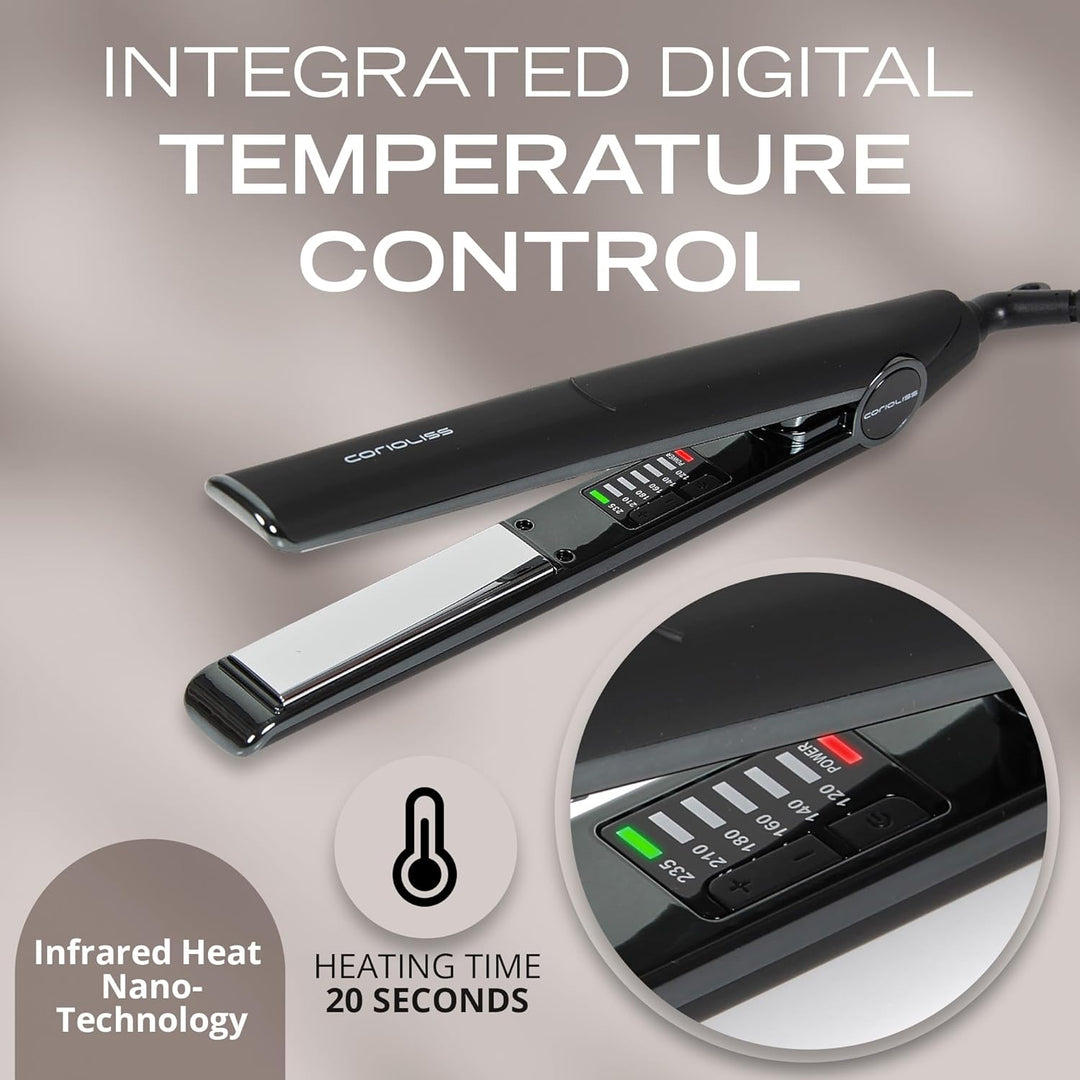 Corioliss C1 | Haarglätter für Frauen | Titanplatten und Curling für feines Haar | Professionelles E